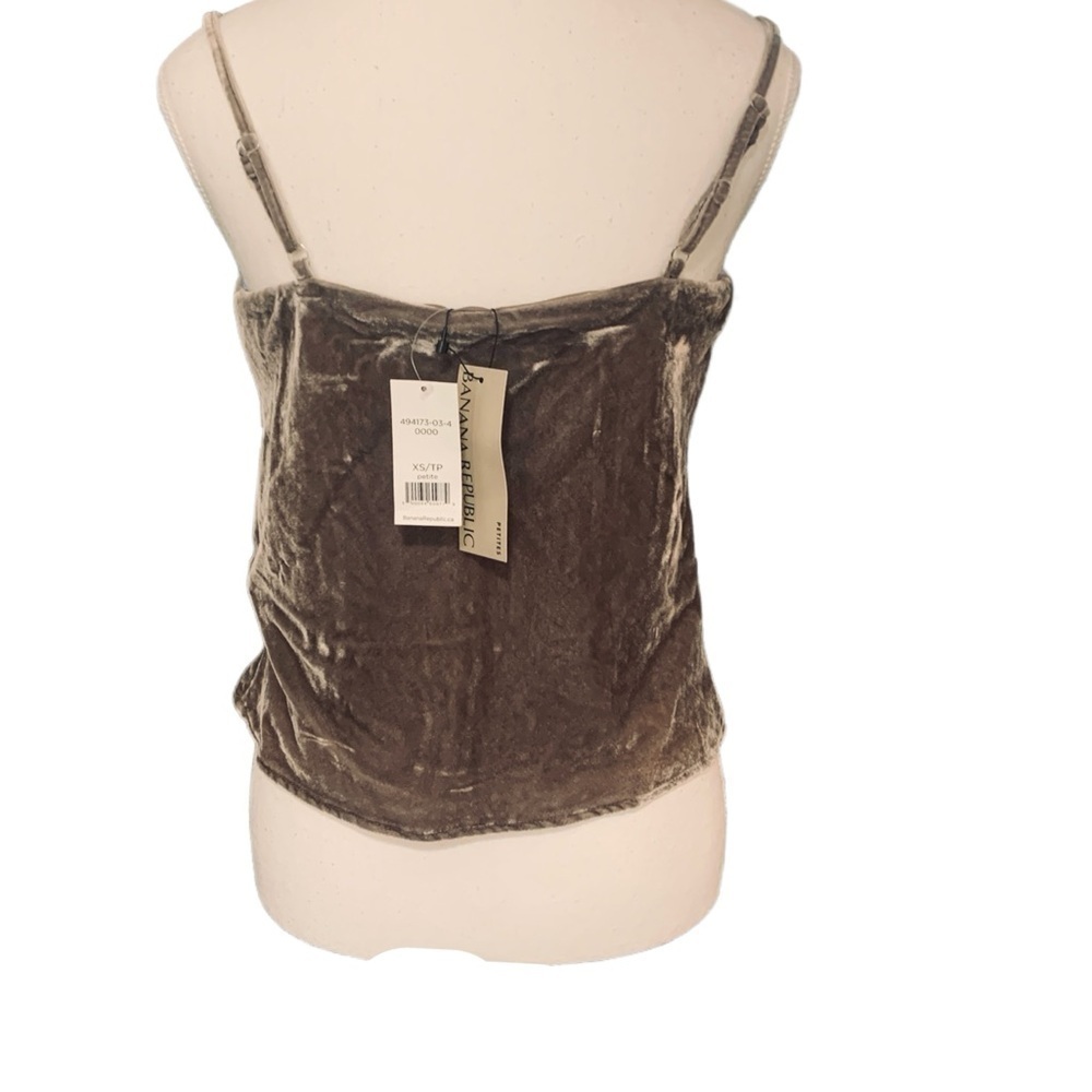 Banana Republic NWT Velvet Slip Skirt & Cowl Cami in Brown XS… - Picture 10 of 12